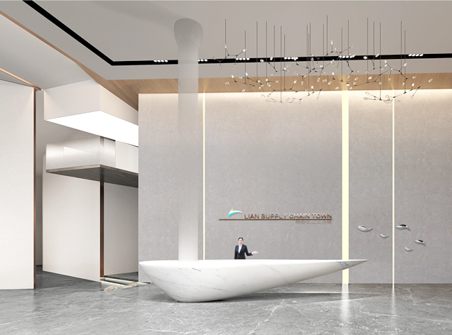供應鏈小鎮售樓部裝修設計